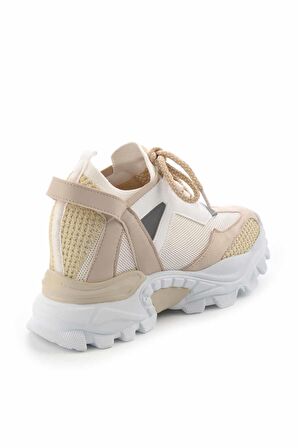 Bambi Bej Triko  Kadın Sneaker K01703087582