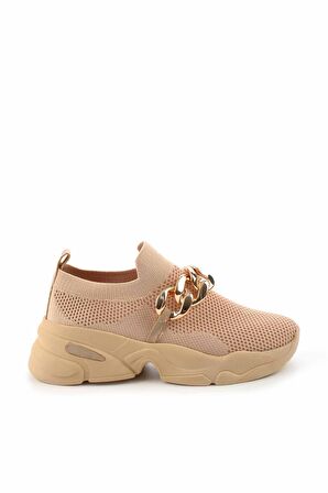 Bambi Bej Triko  Kadın Sneaker K01718005182