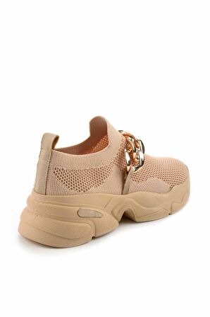 Bambi Bej Triko  Kadın Sneaker K01718005182