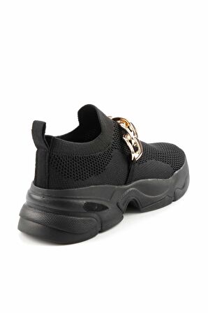 Bambi Siyah Triko  Kadın Sneaker K01718005182