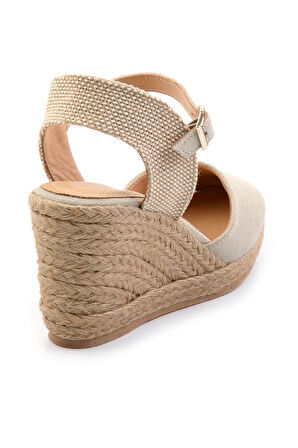 Taba  Kadın Dolgu Topuklu Ayakkabı K01718002302