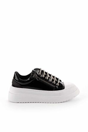 Siyah Rugan  Kadın Sneaker K01763089708