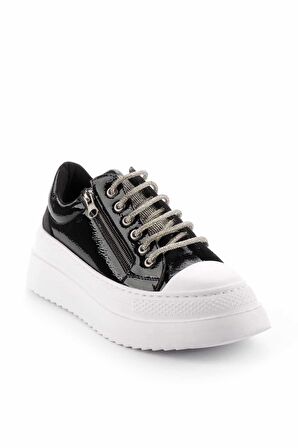 Siyah Rugan  Kadın Sneaker K01763089708