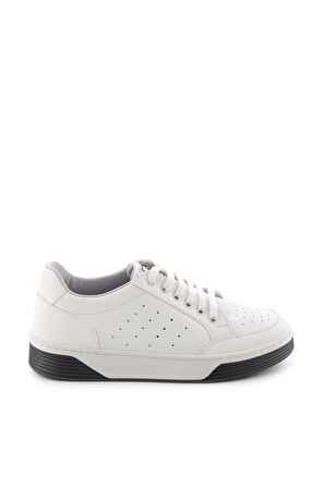 Bambi Beyaz Siyah  Kadın Sneaker K01763728509