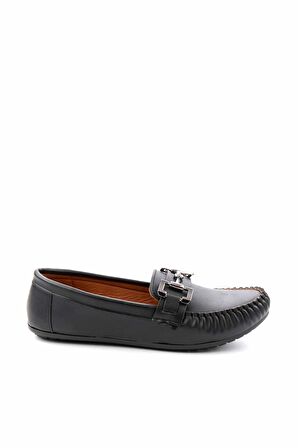 Bambi Siyah  Kadın Loafer Ayakkabi K01778166509