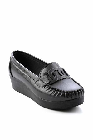 Bambi Siyah  Kadın Loafer Ayakkabi K01797002109