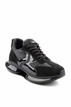 Bambi Siyah Siyah Süet  Kadın Sneaker K01791081702
