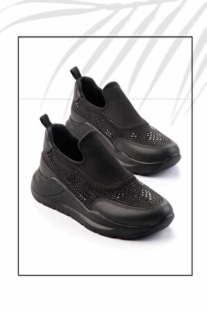 Siyah Streç  Kadın Casual Ayakkabı K01792048517