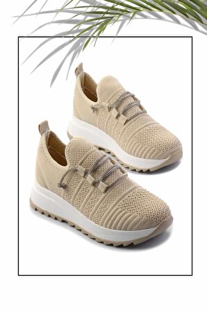 Bej Triko  Kadın Sneaker K01792050082