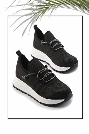 Siyah Triko  Kadın Sneaker K01792050082