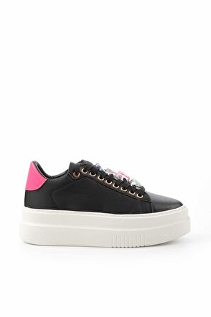 Siyah Pembe  Kadın Sneaker K01791070809