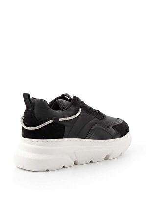 Siyah Beyaz Paraşüt  Kadın Sneaker K01791070367