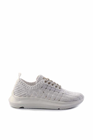 Beyaz Lame  Kadın Sneaker K01792015116