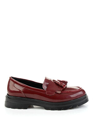 Bordo  Kadın Loafer Ayakkabı K01823060898