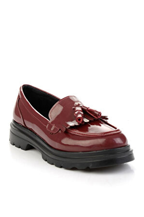 Bordo  Kadın Loafer Ayakkabı K01823060898