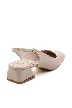 Bej  Kadın Klasik Topuklu Ayakkabı K01823122709