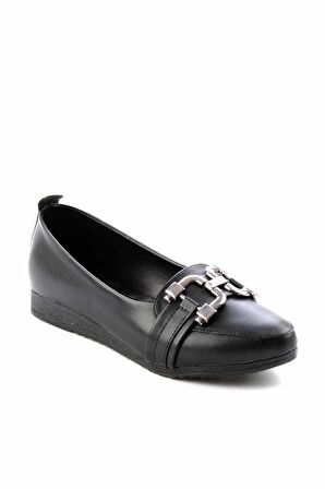 Bambi Siyah  Kadın Loafer Ayakkabi K01823020309