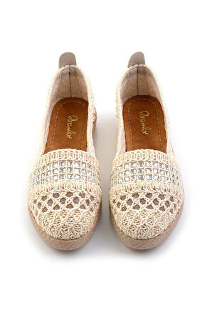 Beyaz  Kadın Espadril K01823123787