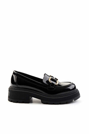 Siyah Rugan   Kadın Loafer Ayakkabı K01823260008
