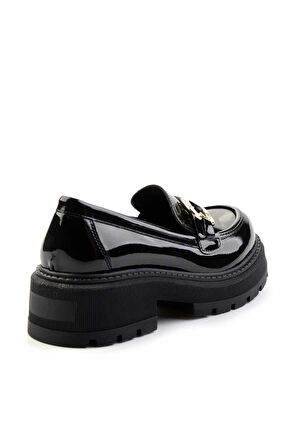 Siyah Rugan   Kadın Loafer Ayakkabı K01823260008