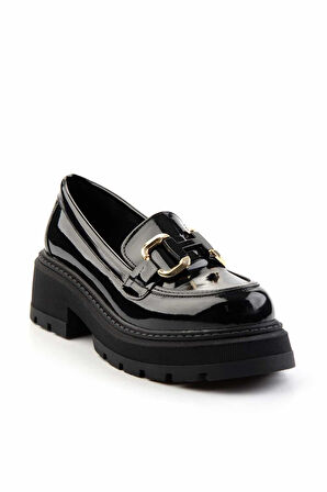 Siyah Rugan   Kadın Loafer Ayakkabı K01823260008