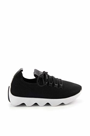 Siyah Streç  Kadın Sneaker K01828009017