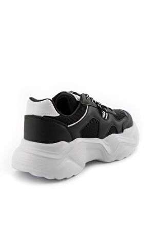 Bambi Siyah Beyaz  Kadın Sneaker K01876014309