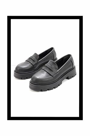 Siyah  Kadın Loafer Ayakkabı K01936092009