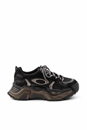 Siyah Süet  Kadın Sneaker K01948011502