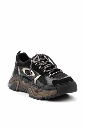 Siyah Süet  Kadın Sneaker K01948011502