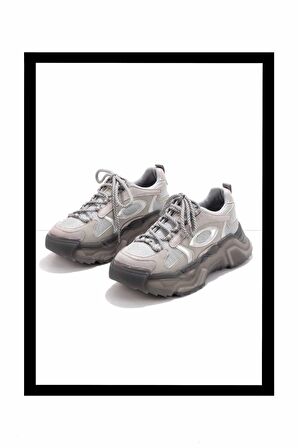 Gri Süet  Kadın Sneaker K01948011502
