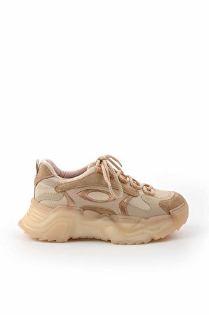 Bej Süet  Kadın Sneaker K01948011502