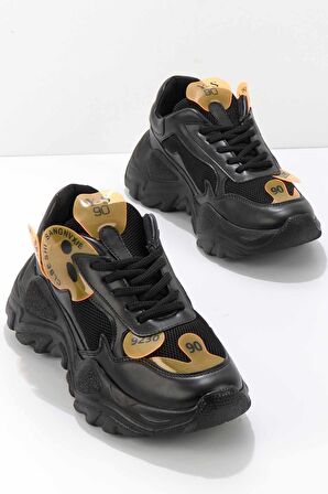 Bambi Siyah File  Kadın Sneaker K01969041222