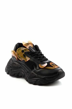 Bambi Siyah File  Kadın Sneaker K01969041222