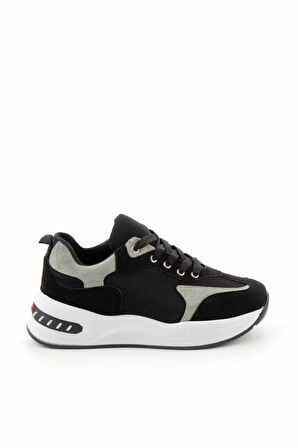 Bambi Siyah Süet  Kadın Sneaker K01970300002