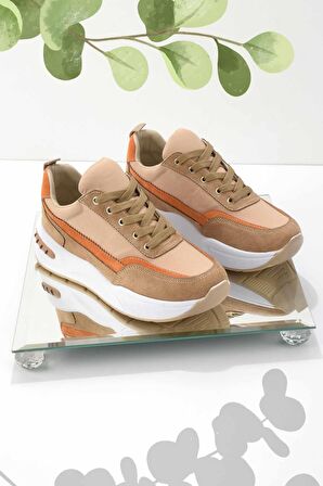 Bambi Camel Süet  Kadın Sneaker K01970250002