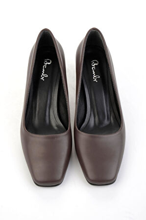 Kahve  Kadın Klasik Topuklu Ayakkabı K01992111109