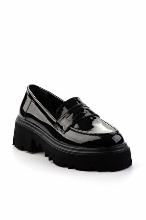 Siyah Rugan   Kadın Loafer Ayakkabı K01997028008