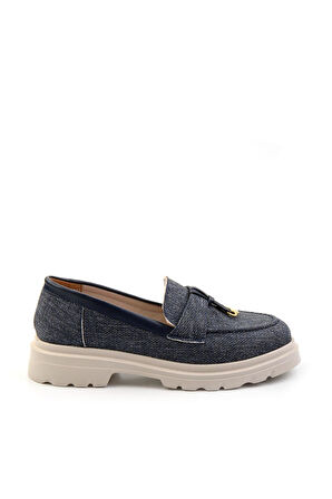 Kot Mavi  Kadın Loafer Ayakkabı K01997010518