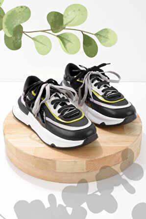 Bambi Siyah Lila Parasüt  Kadın Sneaker K01991016067