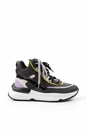 Siyah Lila Paraşüt  Kadın Sneaker K01991116067