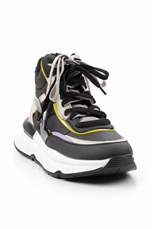 Siyah Lila Paraşüt  Kadın Sneaker K01991116067