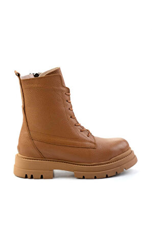 Taba Hakiki Deri Kadın Bot & Bootie K02028600603