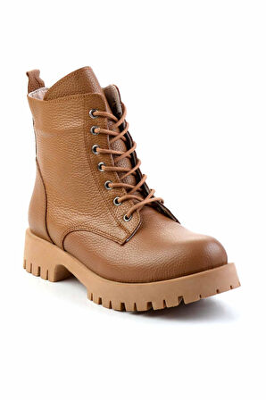 Taba Hakiki Deri Kadın Bot & Bootie K02028700703