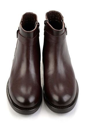 Kahve Kahve Hakiki Deri Kadın Bot & Bootie K02028013503