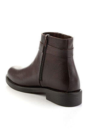 Kahve Kahve Hakiki Deri Kadın Bot & Bootie K02028013503
