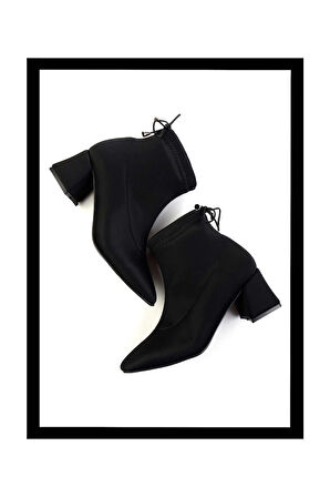 Siyah Streç  Kadın Bot & Bootie K02021020017