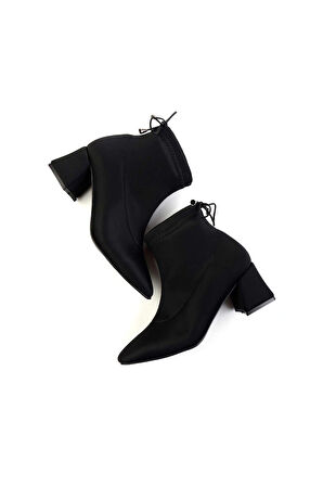 Siyah Streç  Kadın Bot & Bootie K02021020017