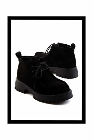 Siyah Nubuk  Kadın Bot & Bootie K02028122601