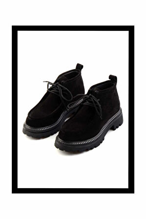 Siyah Nubuk  Kadın Bot & Bootie K02028127501